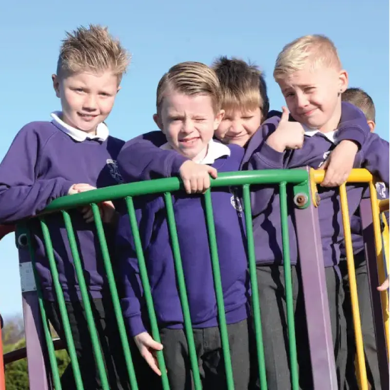 Pupils on the hanging bars